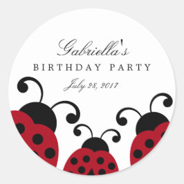 Red Ladybug Gastgeschenk Stickers