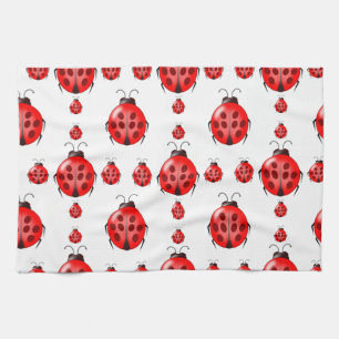 Red Ladybug Pattern Handtuch