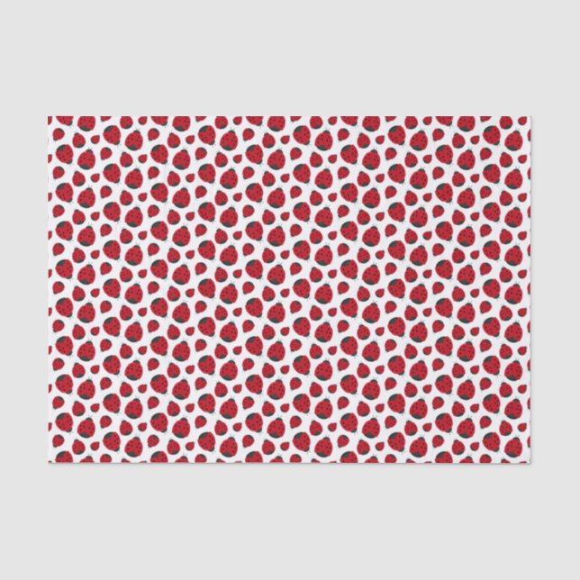 Red Ladybug Pattern Seidenpapier (Vorderseite)