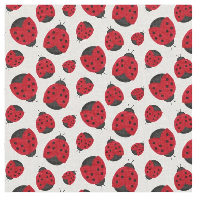 Red Ladybug Pattern Stoff (Nahaufnahme)