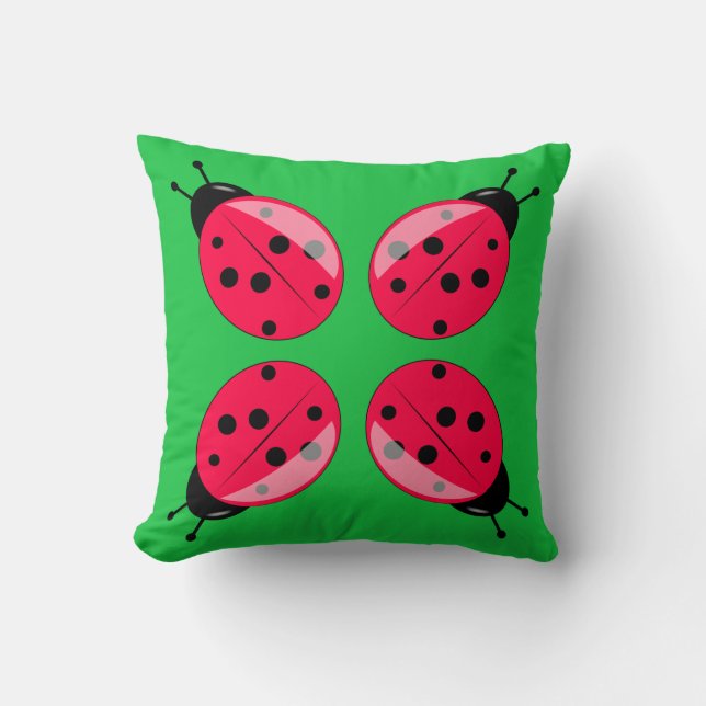 Red Ladybug Pillow Kissen (Vorderseite)