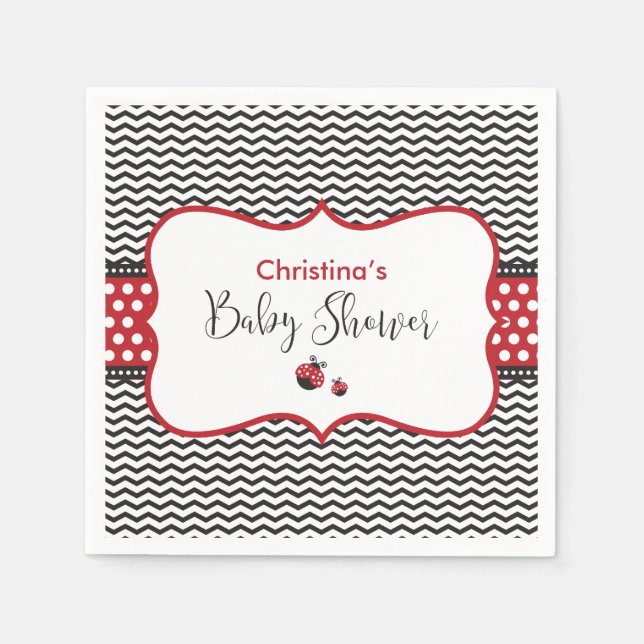 Red Ladybug Serviette (Vorderseite)