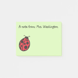 Red Ladybug Teacher's Post It Notes Gift Post-it Klebezettel