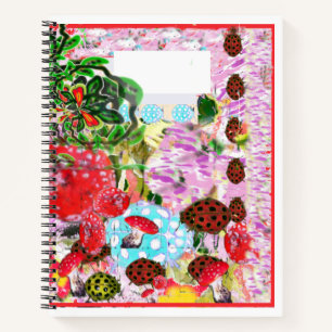 Red Ladybugs ABC Letters Tracing Notizbuch