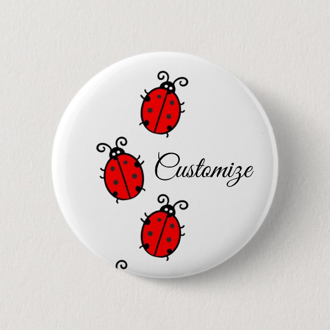 Red Ladybugs Crawling Thunder_Cove Button (Vorderseite)