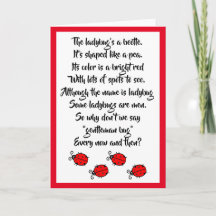 Red Ladybugs & Niedlich Gedicht