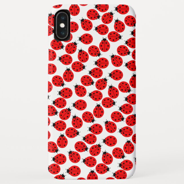 Red Ladybugs Pattern Case-Mate iPhone Hülle (Rückseite)