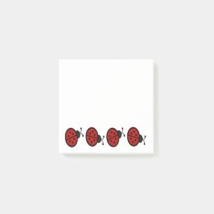 Red Ladybugs Post-it Klebezettel