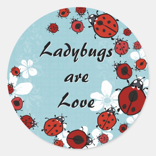 Red Ladybugs Sticker (Vorderseite)