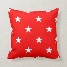 Red Large Stars Kissen