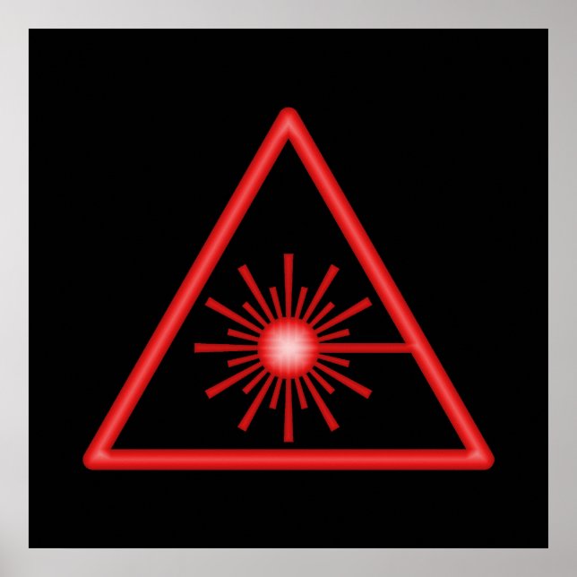 Red Laser Symbol Poster (Vorne)