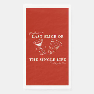 Red Last Slice of the Single Life Bachelorette Serviette