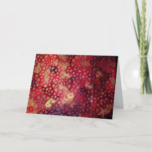 Red Lattice Greeting Card Feiertagskarte