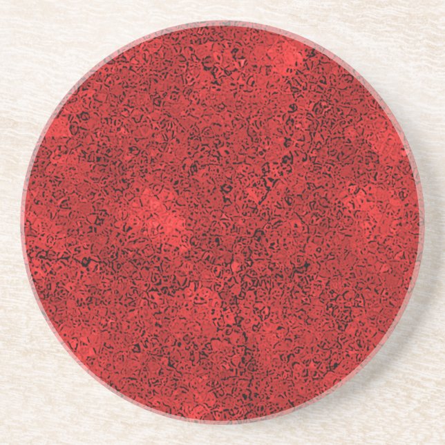 Red Lava Rock Texture Getränkeuntersetzer (Vorne)