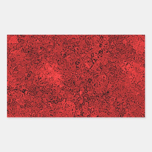 Red Lava Rock Texture Rechteckiger Aufkleber (Vorderseite)