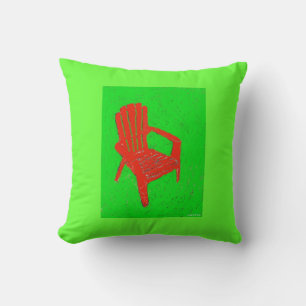 Red Lawn Chair MoJo Pillow Kissen