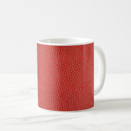 Red Leather Texture Kaffeetasse