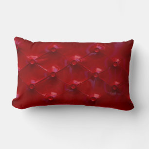 Red Leather Upholstery Textur elegant Lendenkissen