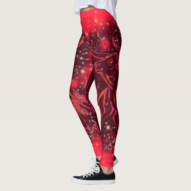 Red Leggings Bull rennt in der Starry Night (Links)