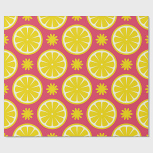Red Lemon Wrapping Paper Geschenkpapier