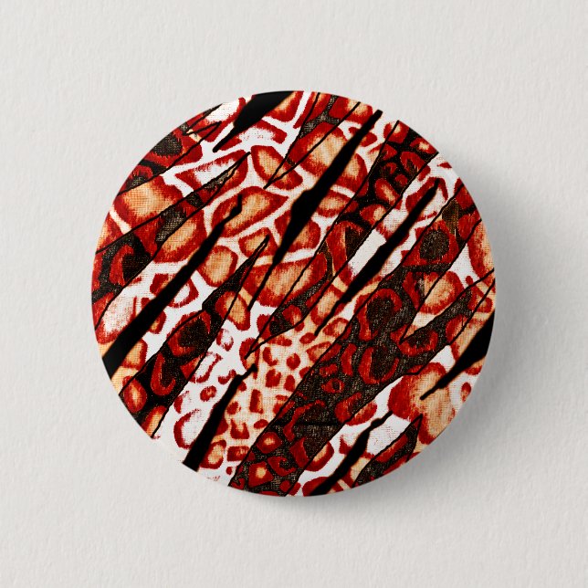 Red Leopard Camouflage Button (Vorderseite)