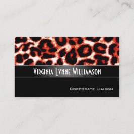 Red Leopard Carte de visite professionnel moderne