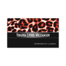 Red Leopard Moderne Berufliche Visitenkarte