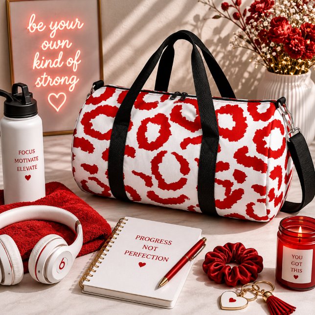 Red Leopard Pattern Duffle Bag (Von Creator hochgeladen)
