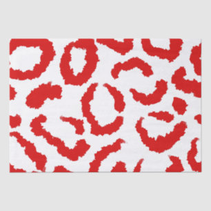 Red Leopard Pattern Seidenpapier