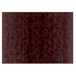 Red Leopard Skin Cutting Board Schneidebrett