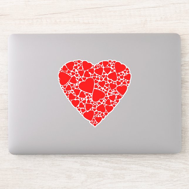 Red Liebe Heart Aufkleber (Computer)