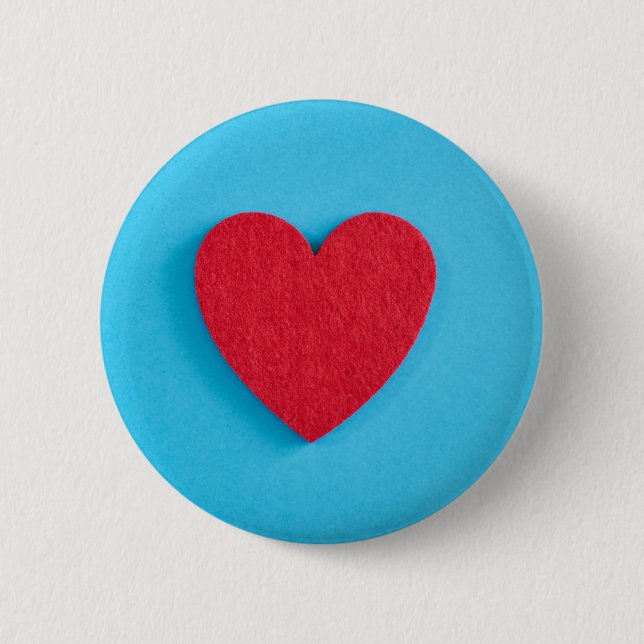 Red Liebe Heart Button (Vorderseite)