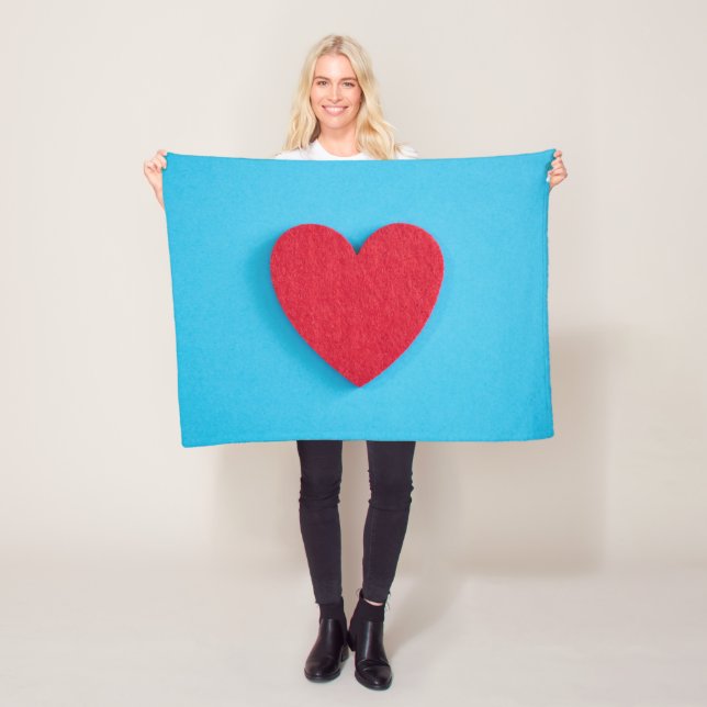 Red Liebe Heart Fleecedecke (Beispiel)