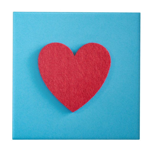 Red Liebe Heart Fliese (Vorderseite)