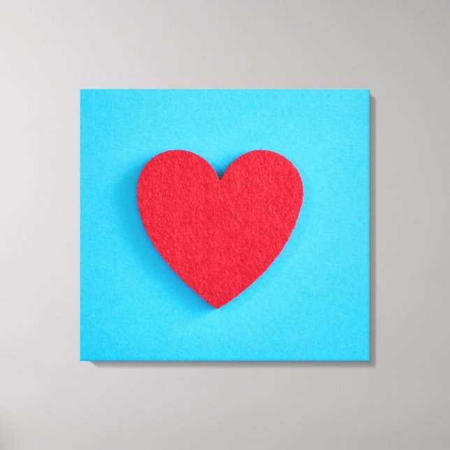 Red Liebe Heart Leinwanddruck (Vorderseite)