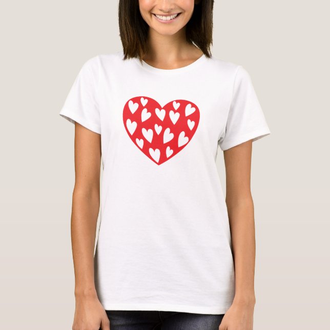 Red Liebe Heart T-Shirt (Vorderseite)
