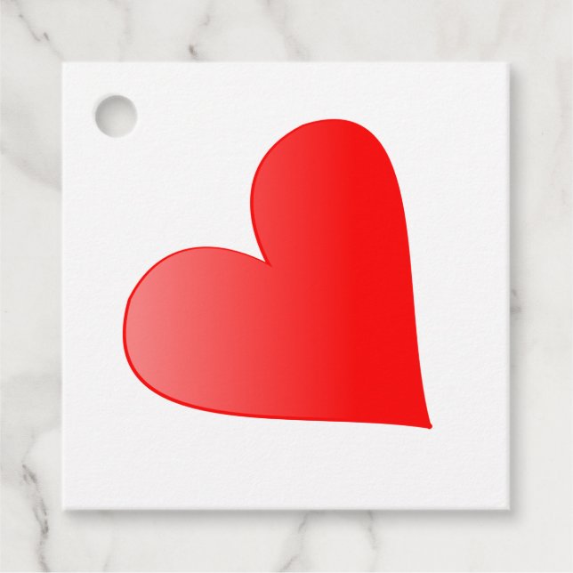 Red Liebe Herz bereit, zu personalisieren Geschenkanhänger (Vorderseite)