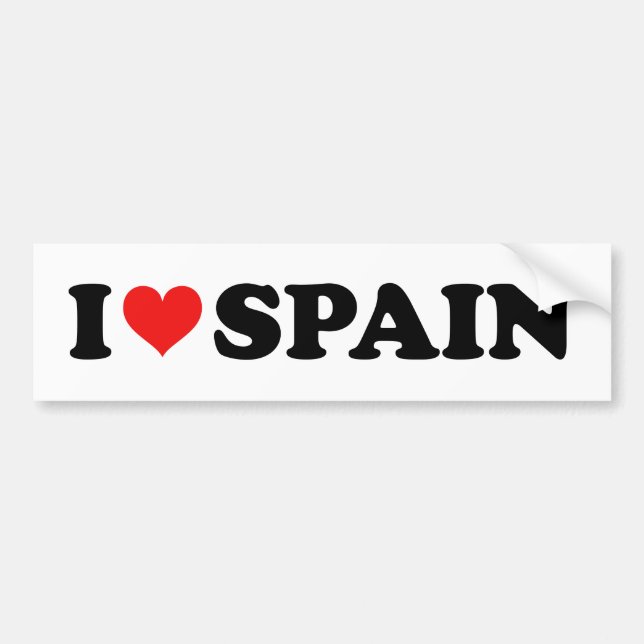Red Liebe Herz I Liebe Spanien Spanien Spanien Autoaufkleber (Vorne)