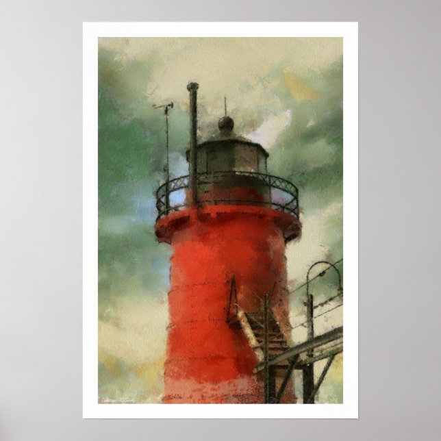 Red Lighthouse Poster (Vorne)