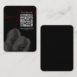 Red Lightning Ghost Gothic Black Red Dark Moody Begleitkarte