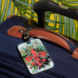 Red Lilie Luggage Tag Gepäckanhänger