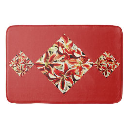Red Lilies Bath Mat Badematte