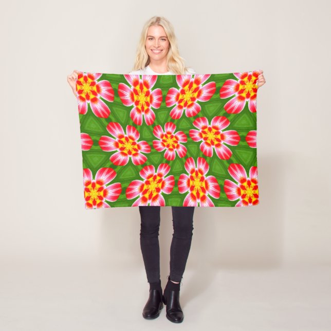 Red Lilies Pattern Fleecedecke (Beispiel)