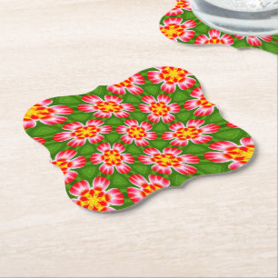 Red Lilies Pattern Untersetzer