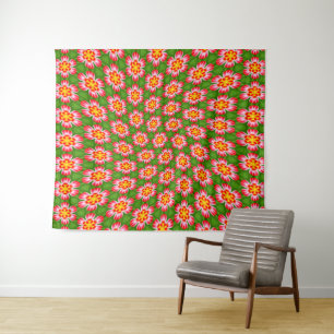 Red Lilies Pattern Wandteppich