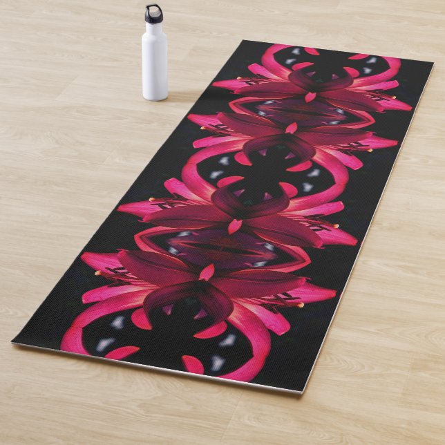 Red Lily Blume Abstrakt Yogamatte (Beispiel)