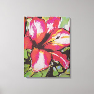 Red Lily Blume Originalkunstwerk Leinwanddruck