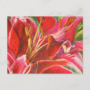 Red Lily Polterabend Einladung Jeder Anlass Postkarte
