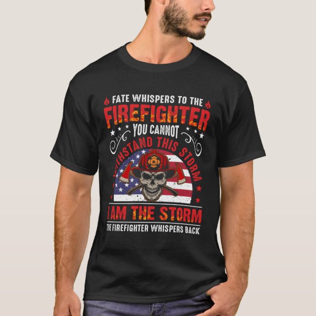Red Line American Flag  Cool Firefighter Plus Size T-Shirt (Vorderseite)