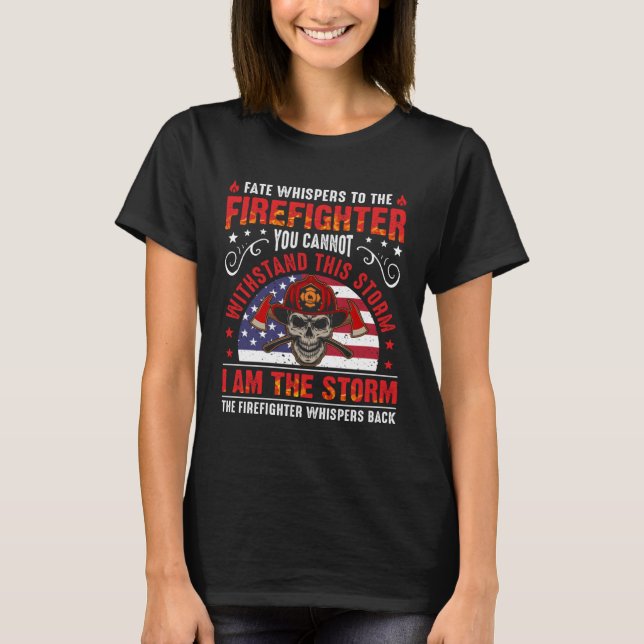 Red Line American Flag  Cool Firefighter Plus Size T-Shirt (Vorderseite)